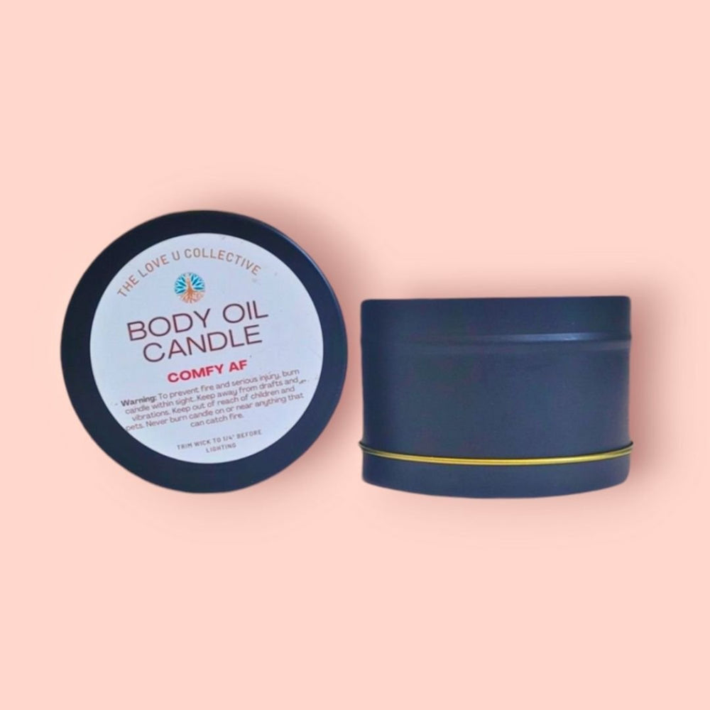 Body Oil Candle - Comfy AF - BOC-13 - The Love U Collective