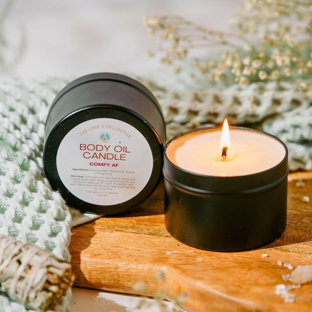
                  
                    Body Oil Candle - Comfy AF - BOC-13 - The Love U Collective
                  
                