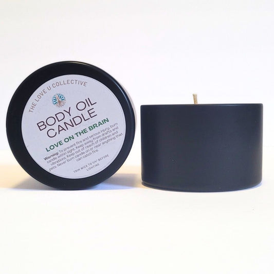 Body Oil Candle - Love on the Brain - Heart Chakra - BOC-6-1 - The Love U Collective