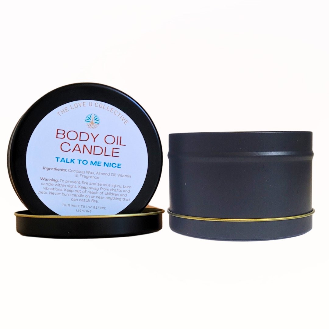 Body Oil Candle - Talk to Me Nice - Third Eye Chakra - The Love U Collective